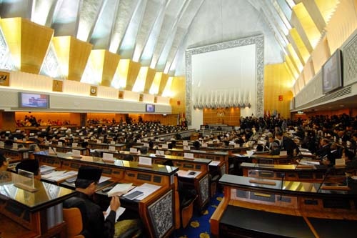Malaysia's Parliament sits in 2008.