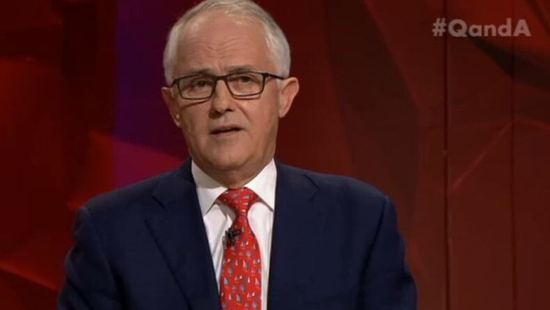 Prime Minister Malcolm Turnbull on QandA, facing anger about rejection of First Nations Voice