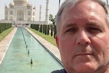 Paul Whelan - selfie in front of the Taj Mahal