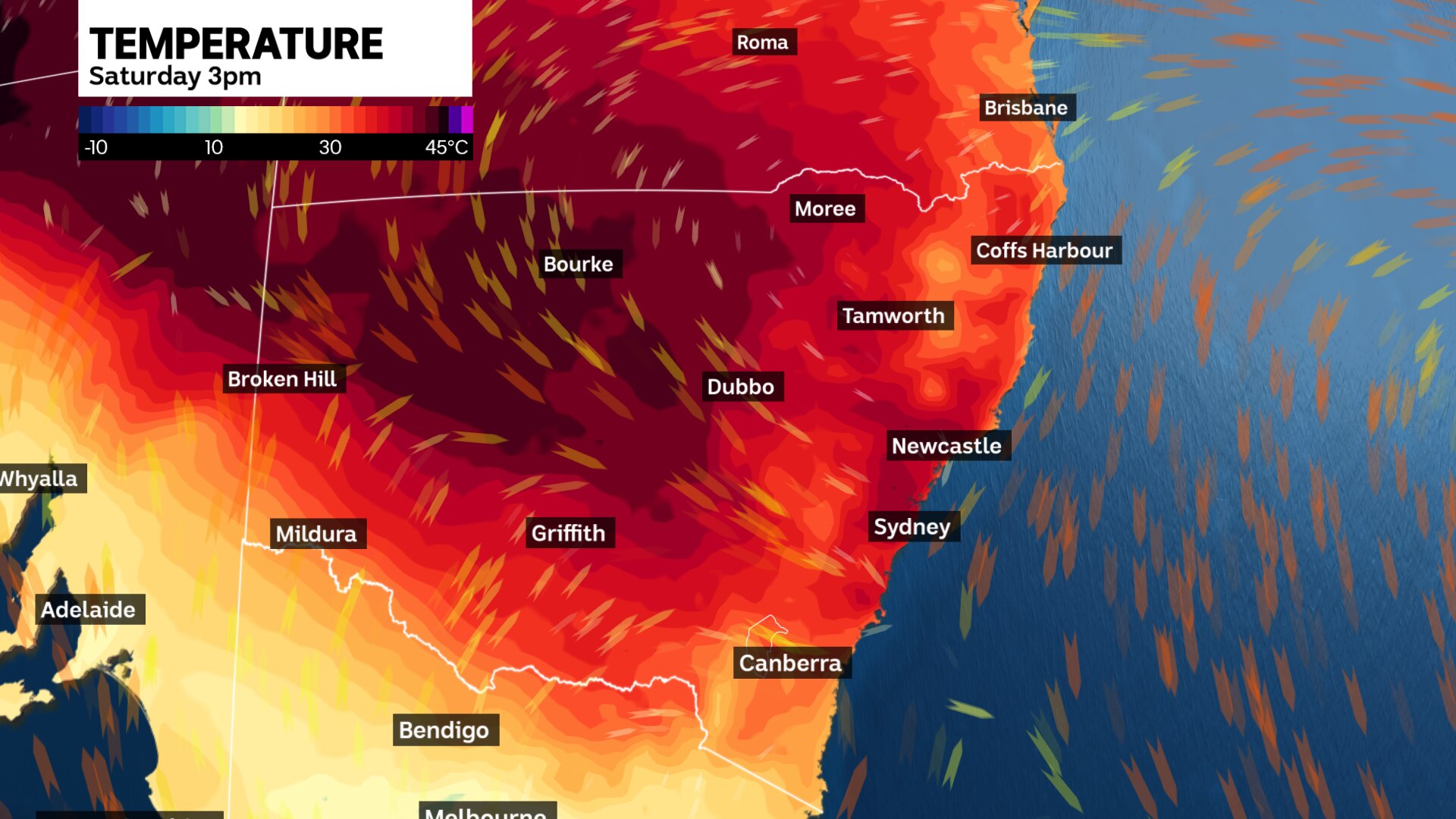 Summer heatwave breaks four year temperature records across NSW, as