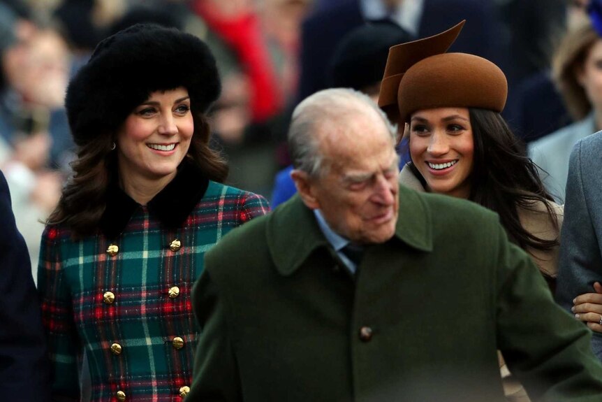 Catherine, Prince Philip, and Meghan