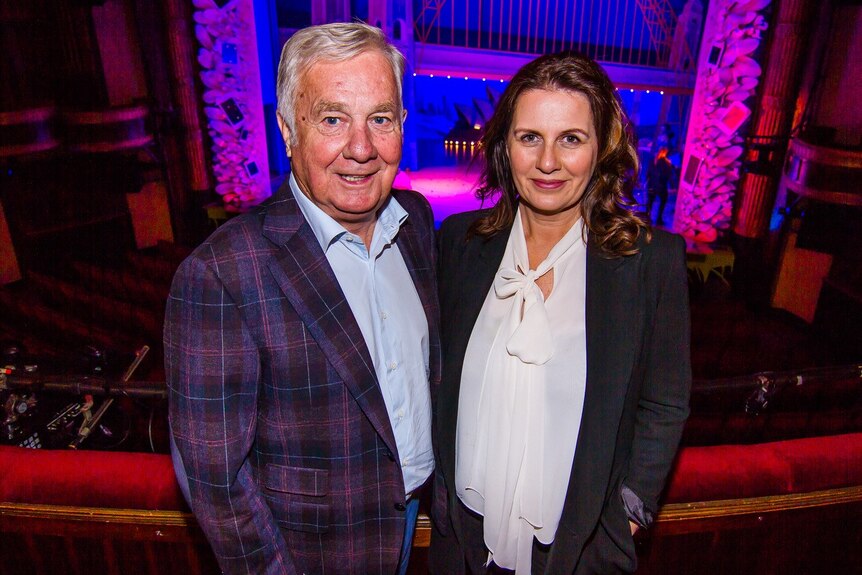 Gerry Ryan and Carmen Pavlovic pictured at Her Majesty's Theatre in Melbourne.