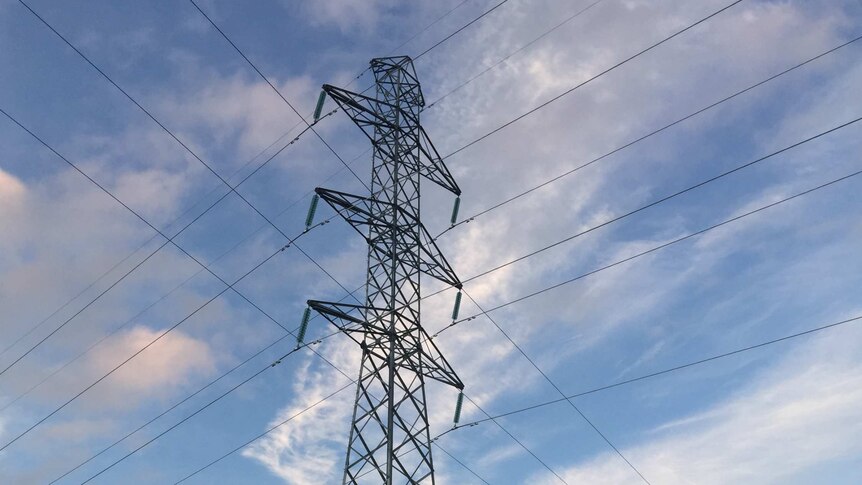 Power lines in Tasmania's Midlands