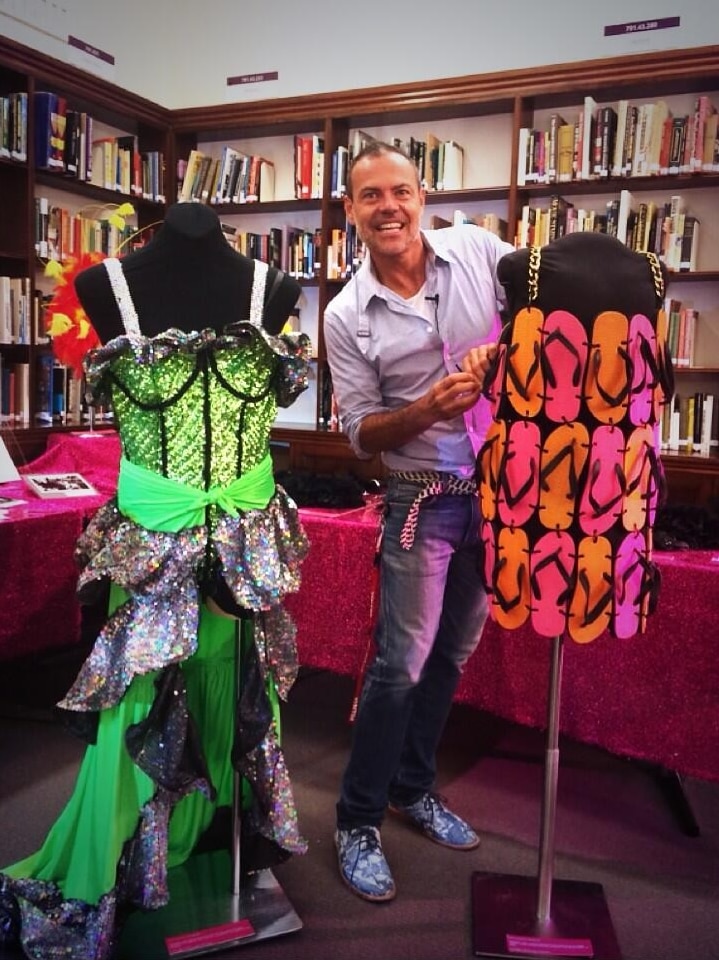 Priscilla costume designer Tim Chappel with some of his creations.