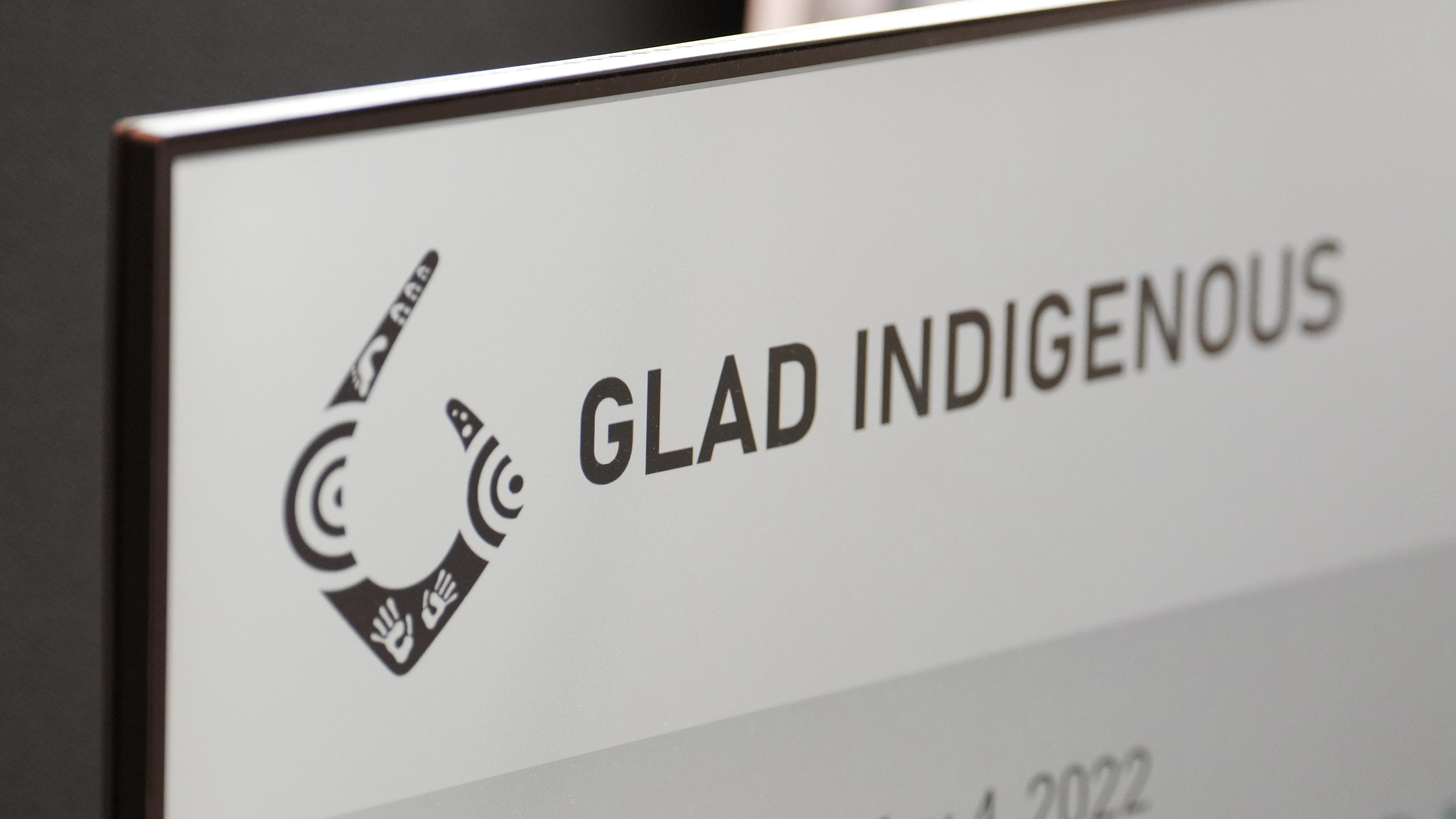 business logo that says 'Glad Indigenous'