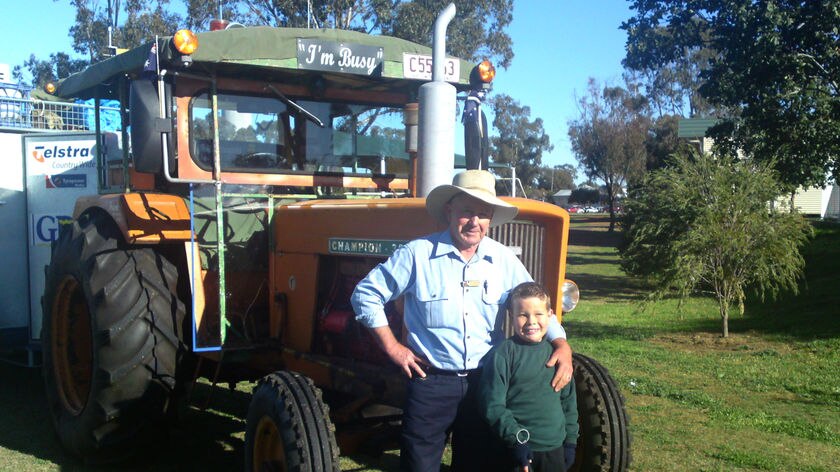 Mr Chiverton will ride the 1966 Chamberlain tractor on a round trip from Dalby to Birdsville and back.
