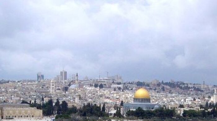 The Dome of the Rock sits in Jerusalem