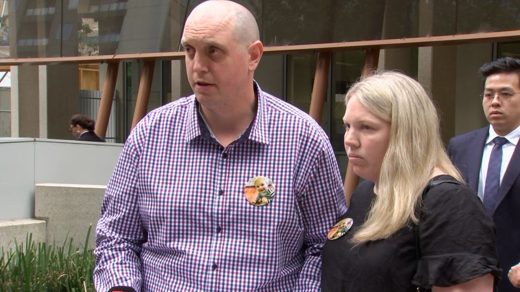 Parents of Noah Souvatzis at Victorian Coroners Court in Melbourne ...