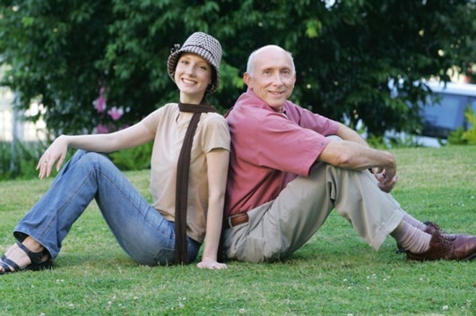 Danielle Tindle and her father Professor Robert Tindle