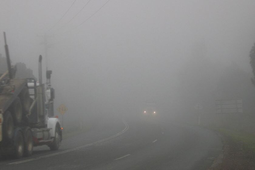 The East Tamar section of road is subject to heavy fog.