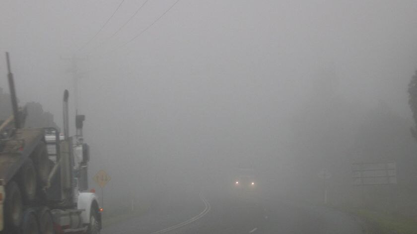 The East Tamar section of road is subject to heavy fog.