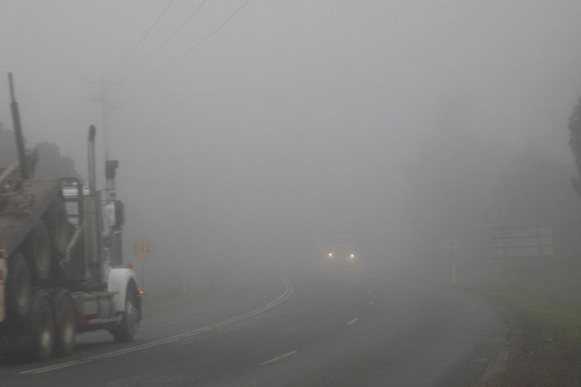 The East Tamar section of road is subject to heavy fog.