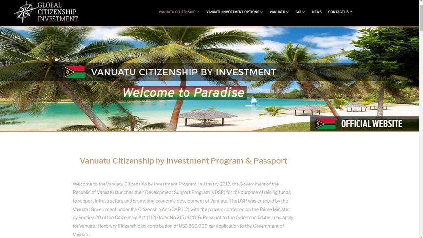 Vanuatu citizenship for sale