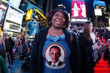 A Barack Obama supporter in NYC