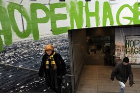 'Hopenhagen' sign in the Danish capital (AFP : Adrian Dennis)