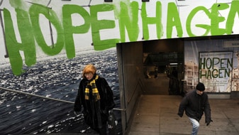 'Hopenhagen' sign in the Danish capital (AFP : Adrian Dennis)