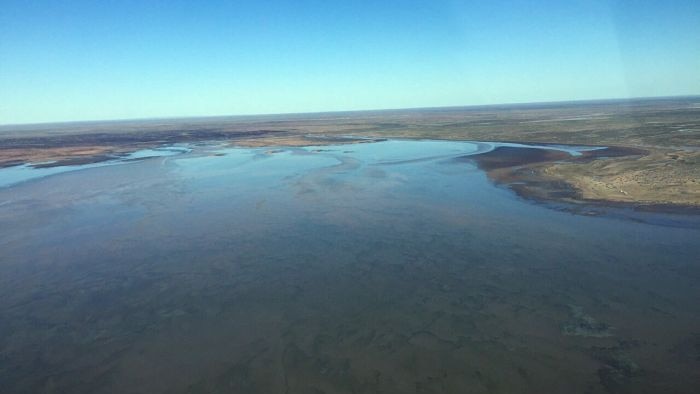 outback aerial view of Lake Eyre