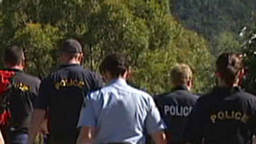 Police are using a sniffer dog from New South Wales in the search for a body.