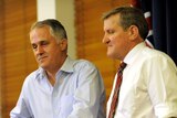 Opposition leader Malcolm Turnbull and Opposition Energy spokesman Ian Macfarlane