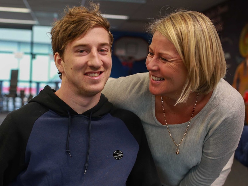 Jack Vawdrey with his mum Julie