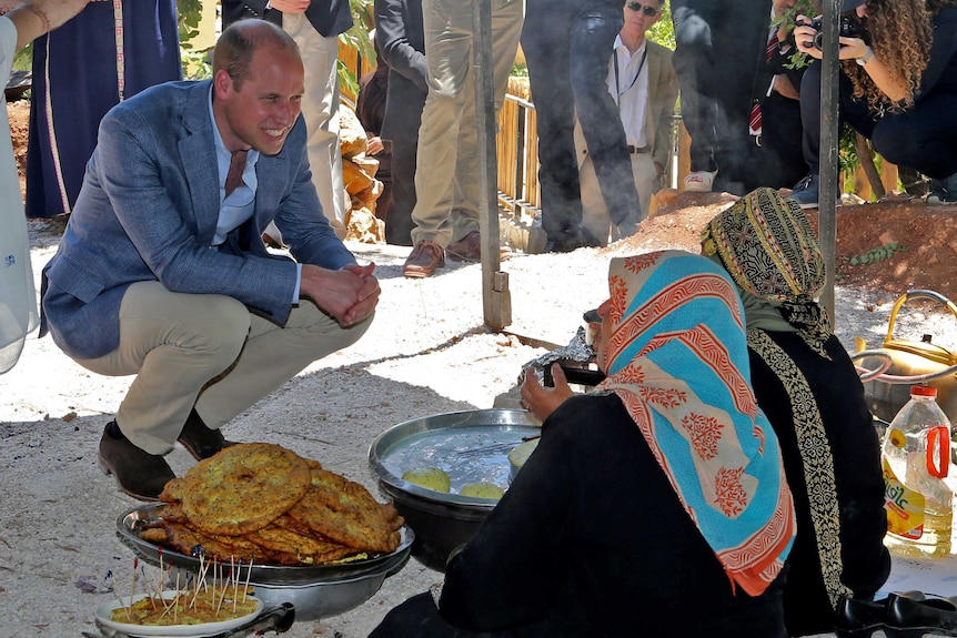 Prince William visits the Princess Taghrid Institute for Development and Training