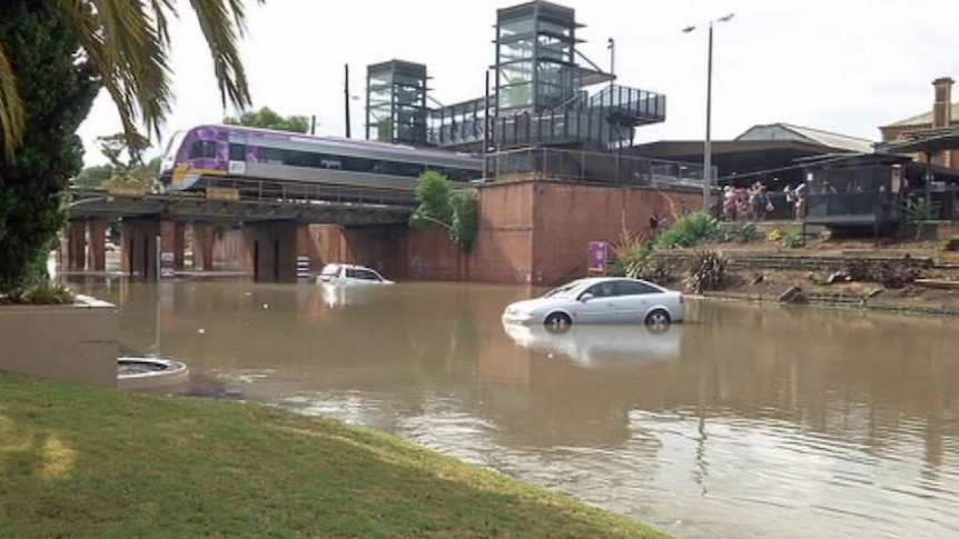 Geelong hit by 'one-in-50-year' flash flooding