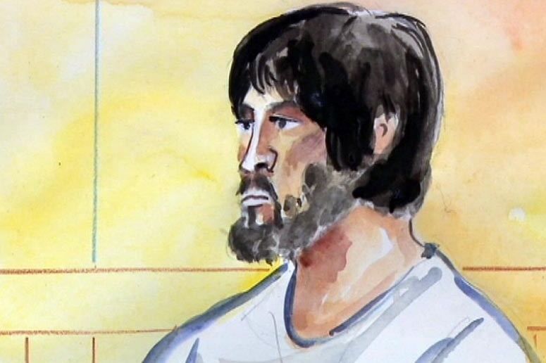 Court sketch of Mehran Azami, 19, of Narre Warren