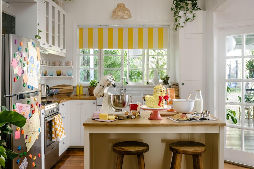 A bright colourful kitchen