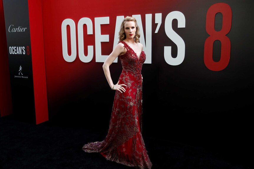 Actress Charlotte Kirk at the premiere of Ocean's 8 in New York City.