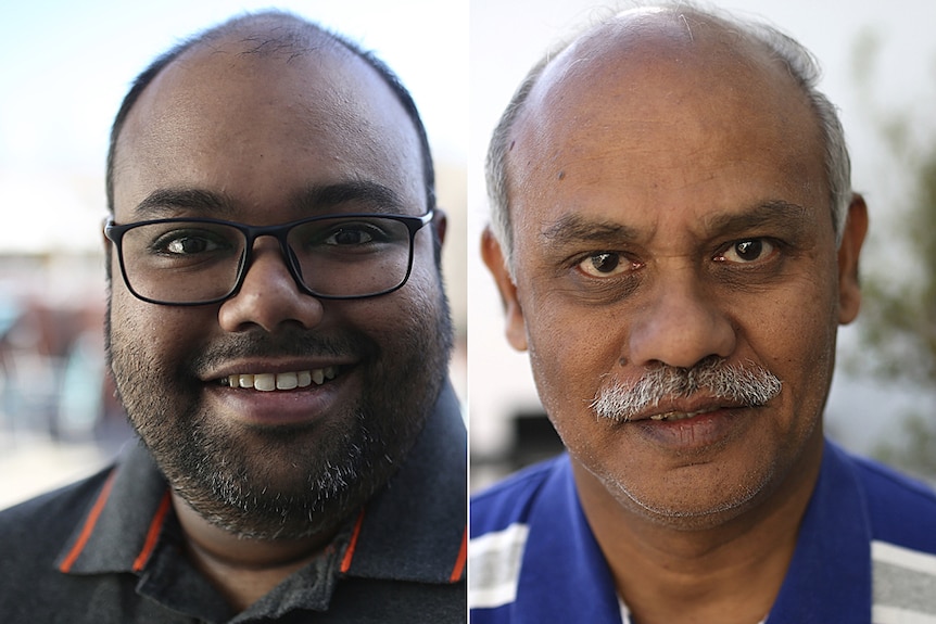 Headshots of two men, one who is younger and one older.