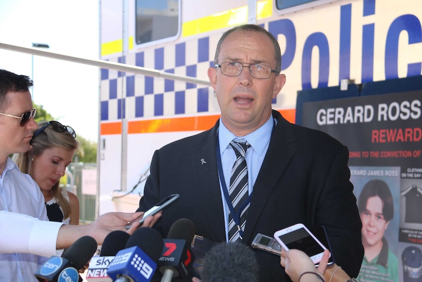 Acting Detective Inspector Jon Munday at a call for public help into the Gerard Ross murder inquiry.