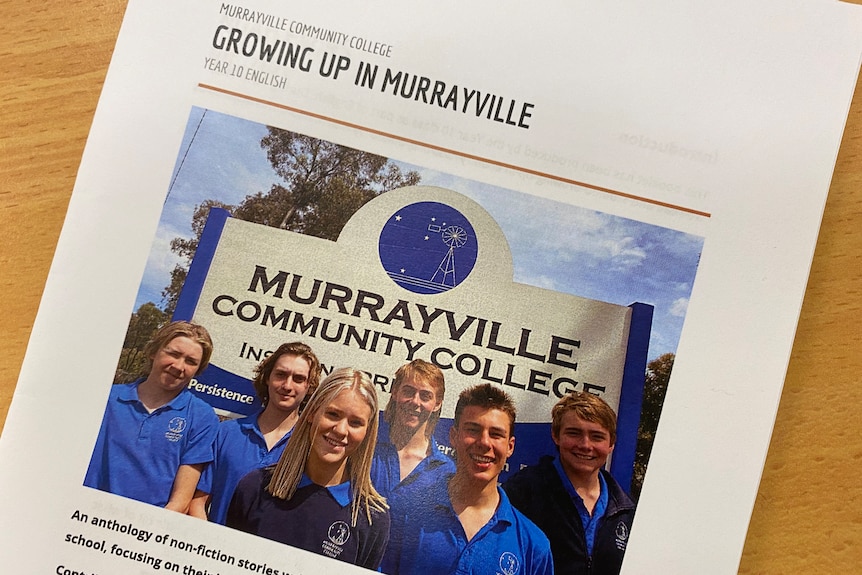 The front cover the booklet Growing up in Murrayville features s