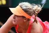 Eugenie Bouchard in action at the French Open