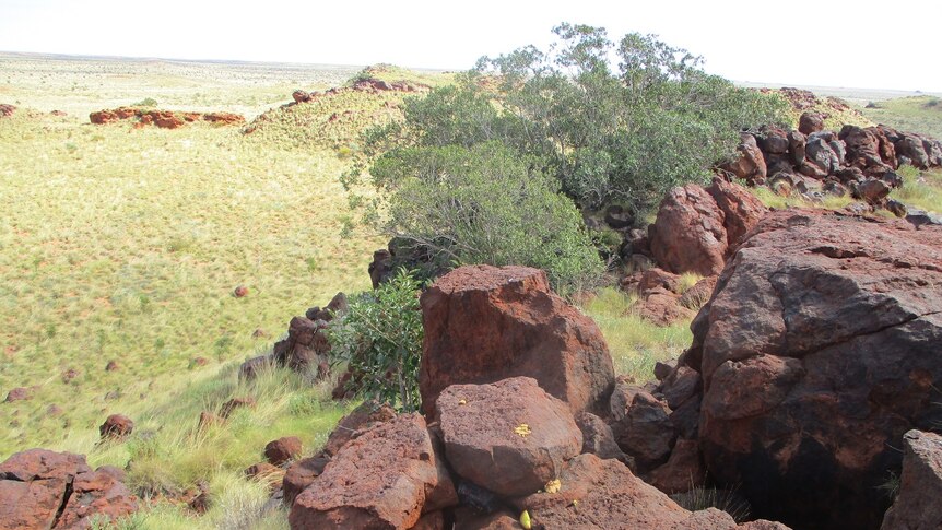 Image of a rocky outcrop in the Great Sandy Desert.
