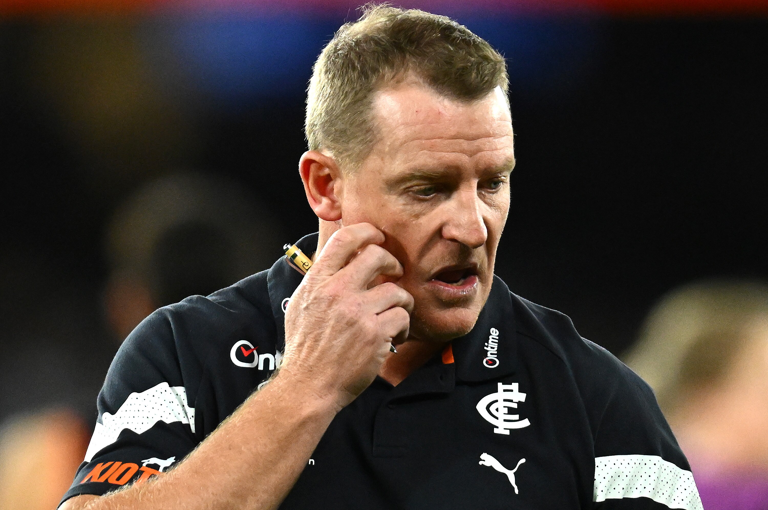 Blues coach Michael Voss responds to fans after Carlton’s disappointing performance against Brisbane Lions