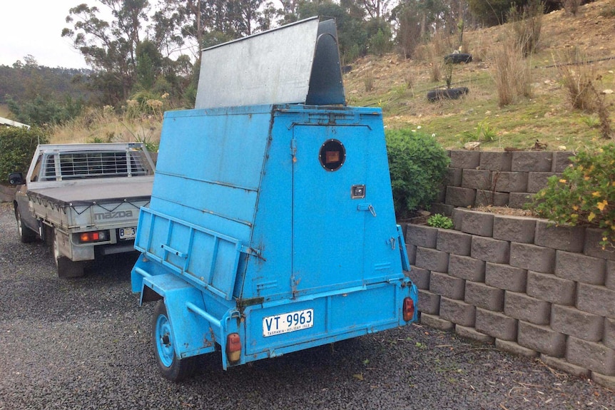 Educational van known as the Little Green Trailer