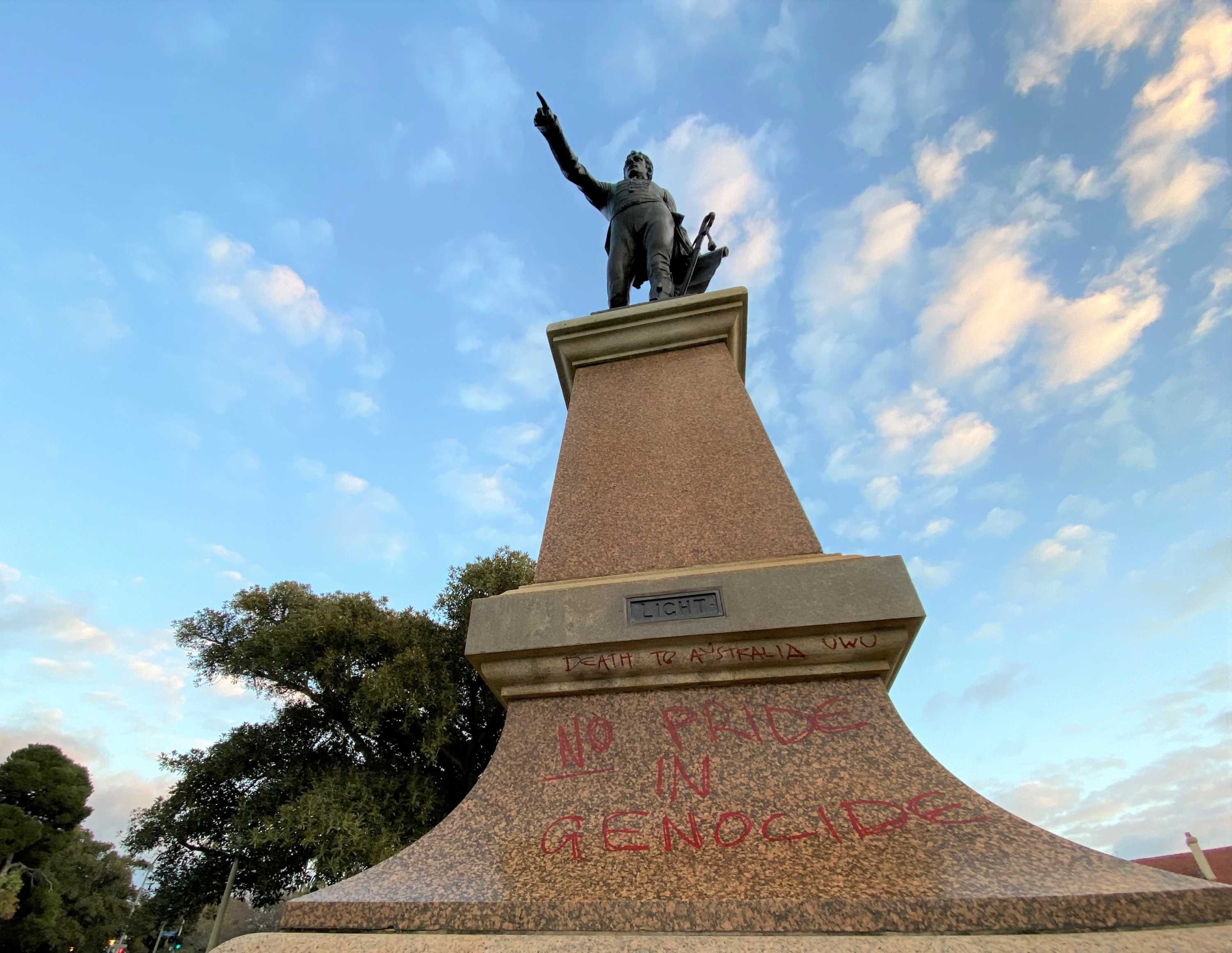 Statue of Adelaide founder Colonel William Light again vandalised with