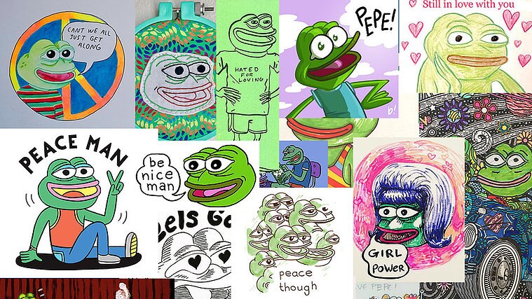 A collection of memes from the #SavePepe campaign