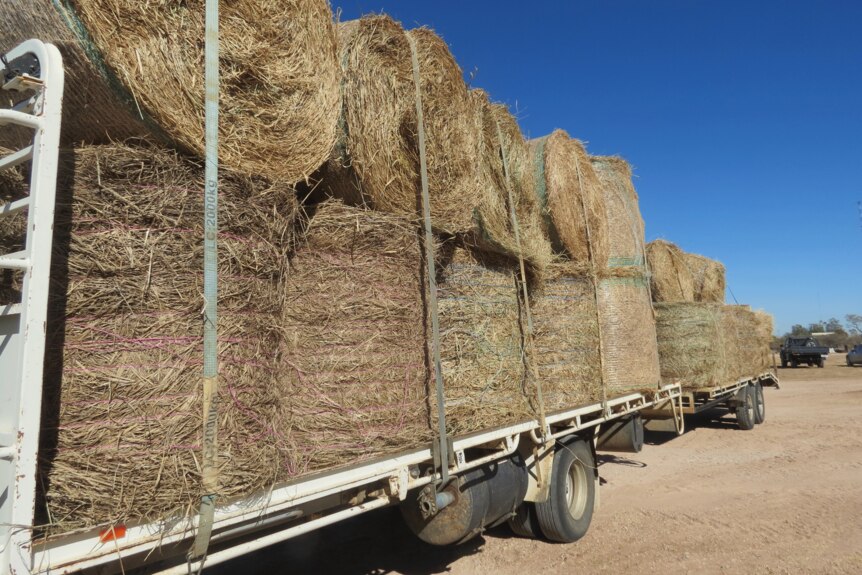 Hundreds of hay bales were delivered to families around Longreach on the weekend
