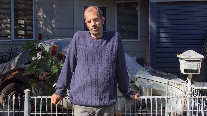 Stuart Anderson outside his brother's house in Rydalmere