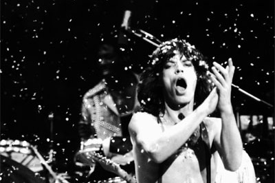 Mick Jagger performing with The Rolling Stones in London, May 1976