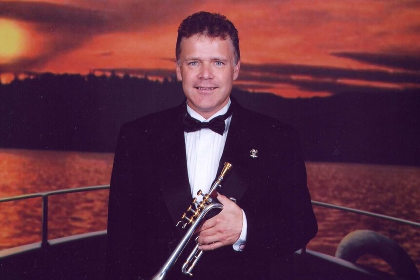 Chris Harris with trumpet