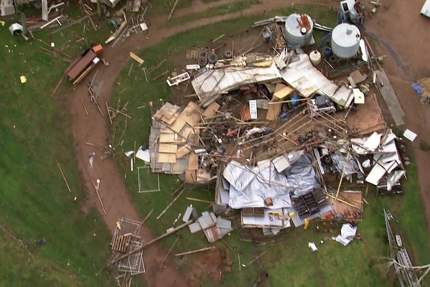 Damage after a tornado