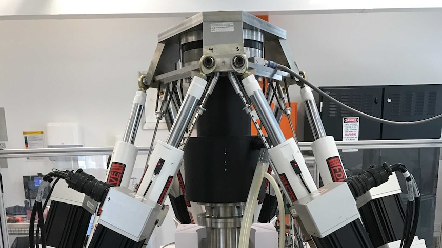 The Flinders University robot mimics heavy lifting.