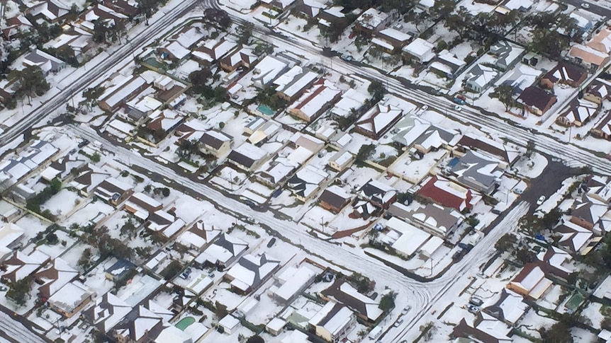 Homes on the NSW Central Coast look like they were covered in snow