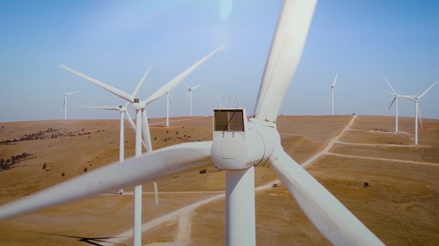 Wind turbines in the Australian outback