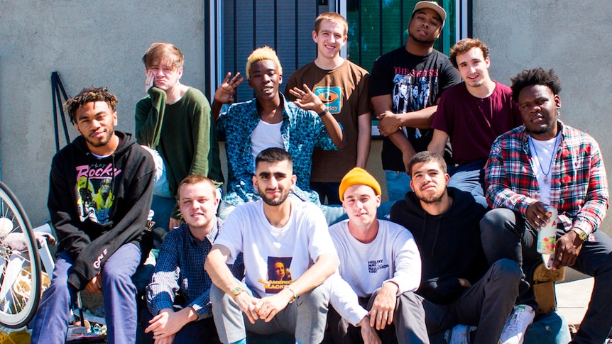 A revised 2018 press shot of BROCKHAMPTON