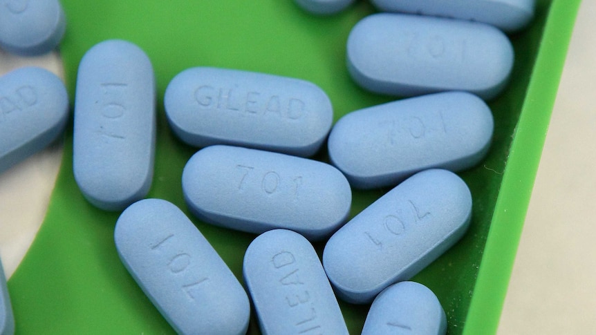 Pills on a tray close up photo