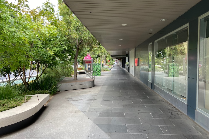 A Geelong street empty of people.