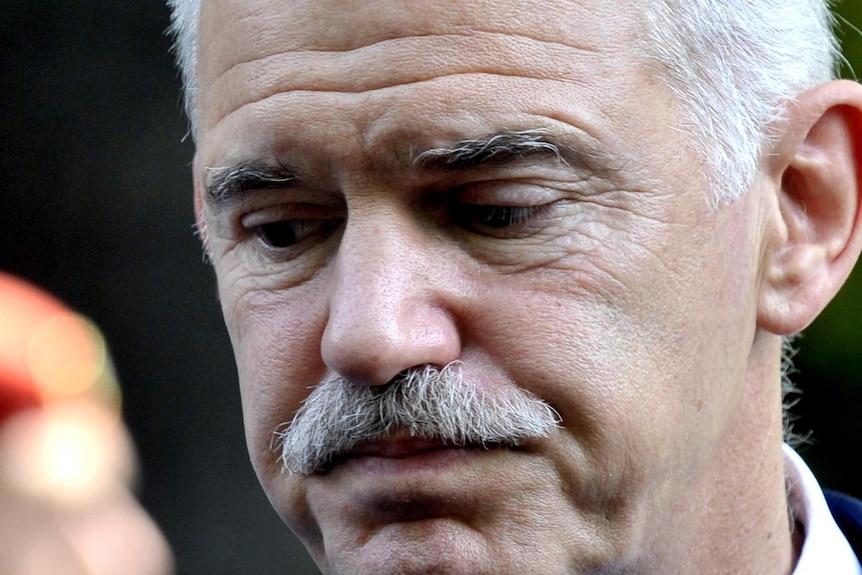 Under pressure: Greek prime minister George Papandreou